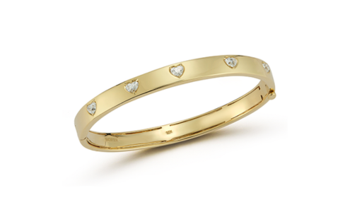 A delicate yet distinctive Beny Sofer bangle, available at Michael Agnello Jewelers.