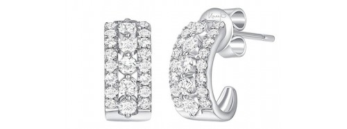 diamond huggies from uneek at michael agnello jewelers