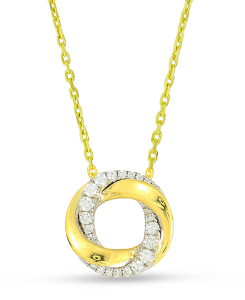 A round diamond necklace from Frederic Sage